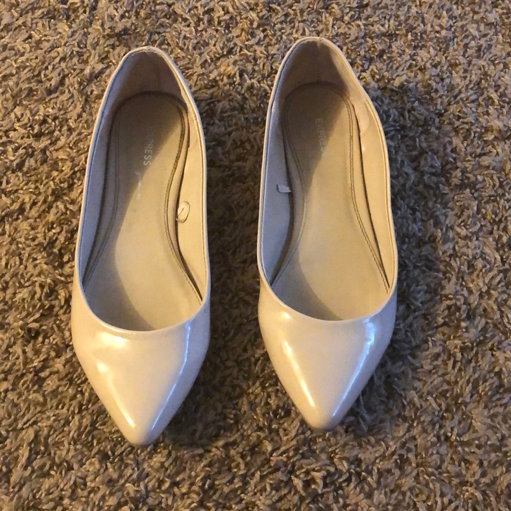 Dusty rose express pointy toe flats